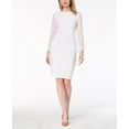 thumbnail image 2 of Alfani Womens Lace Bell Sleeve Sheath Dress, 2 of 2