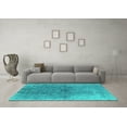 thumbnail image 3 of Ahgly Company Indoor Rectangle Oriental Turquoise Blue Industrial Area Rugs, 8' x 10', 3 of 4