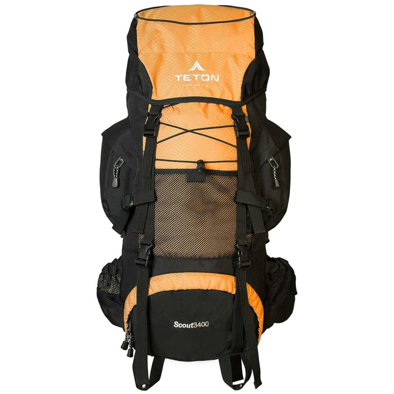 TETON Sports Scout 3400 Hiking Backpack; Internal Frame Pack; Mecca Orange
