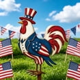 thumbnail image 7 of Darzheoy Metal Rooster Yard Decor, Handcrafted Wrought Iron Statue, Rustic Farmhouse Yard Ornament, Weatherproof Outdoor Decor for Porch, Patio, Lawn, Garden, Front Door, 7 of 7