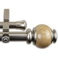 thumbnail image 2 of Central Design 100-25-1605-D 1 in. Polychrome Double Curtain Rod, Satin Nickel - 160-240 in., 2 of 3