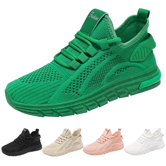Modisza Women's Men's Walking Shoes Breathable Mesh Slip on Waking Shoe College Students Gym Sports Fashion Sneakers Beige 7