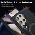 thumbnail image 4 of MYKOMI for Samsung Galaxy S24 Ultra Case Leather Magnetic [Compatible with MagSafe][360°Rotatable Ring Stand & Kickstand] Phone Cover for Samsung S24 Ultra, 4 of 6