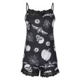 thumbnail image 4 of Mujeres Sexy Impresión Encaje Sling Sin mangas Tank Tops Empalme Pantalones cortos Conjunto casual Wmkox8yi bvn3891, 4 of 8