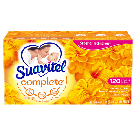 Suavitel Complete Dryer Sheets, Morning Sun, 120 (Best Smelling Dryer Sheets)