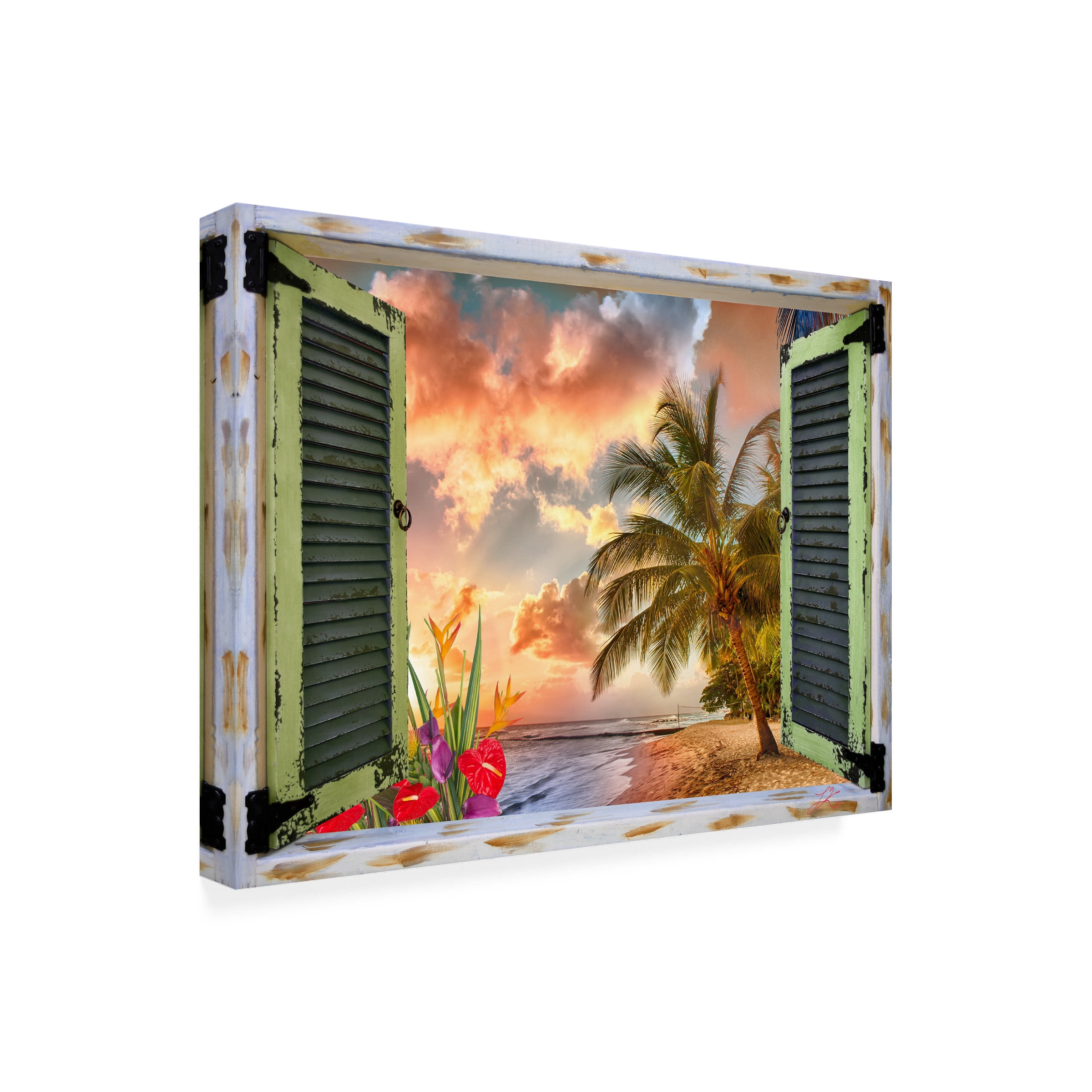 Leo Kelly 'Tropical Window to Paradise IV' Outdoor All-Weather Wall Decor