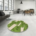 thumbnail image 3 of Ahgly Company Indoor Rectangle Patterned Slime Green Area Rugs, 7' x 10', 3 of 6