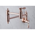 thumbnail image 4 of Kingston Brass KS310TALAC Tudor Wall Mount Pot Filler Faucet, Antique Copper, 4 of 8