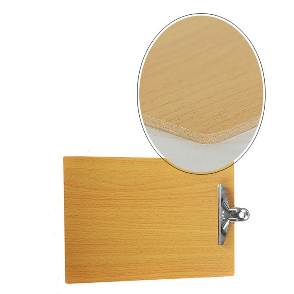 ORDDIART 6Pcs Rectangular Bamboo Clip Board for Modern Office Settings