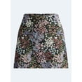 thumbnail image 6 of Free Assembly Women's and Women's Plus High-Rise Jacquard Mini Skirt, Sizes 0-28W, 6 of 7