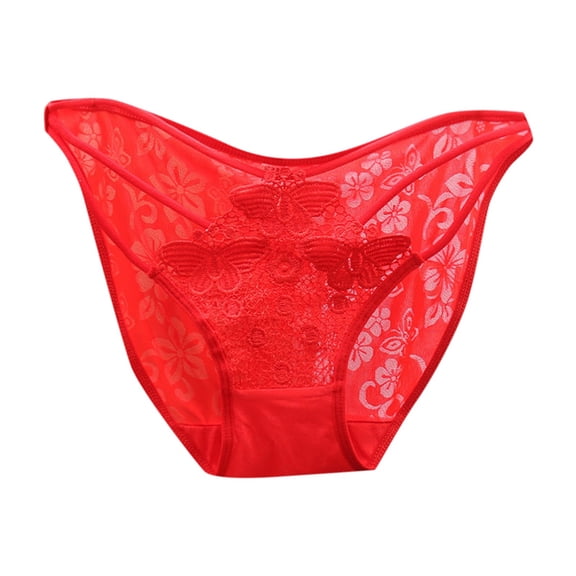 uikmnh Women's Embroidered Hollow Out Sheer Triangle Panties Soft Comfort Everyday Underwear Size:One Size