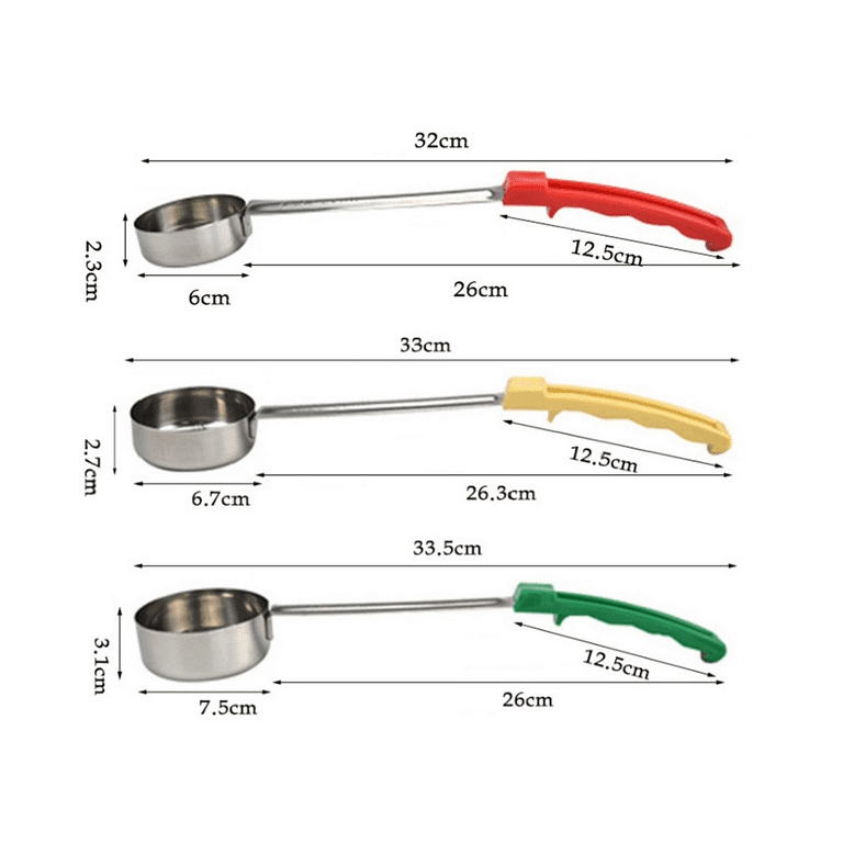 Stainless Steel Portion Control Solid Serving Spoon 3-Piece Combo