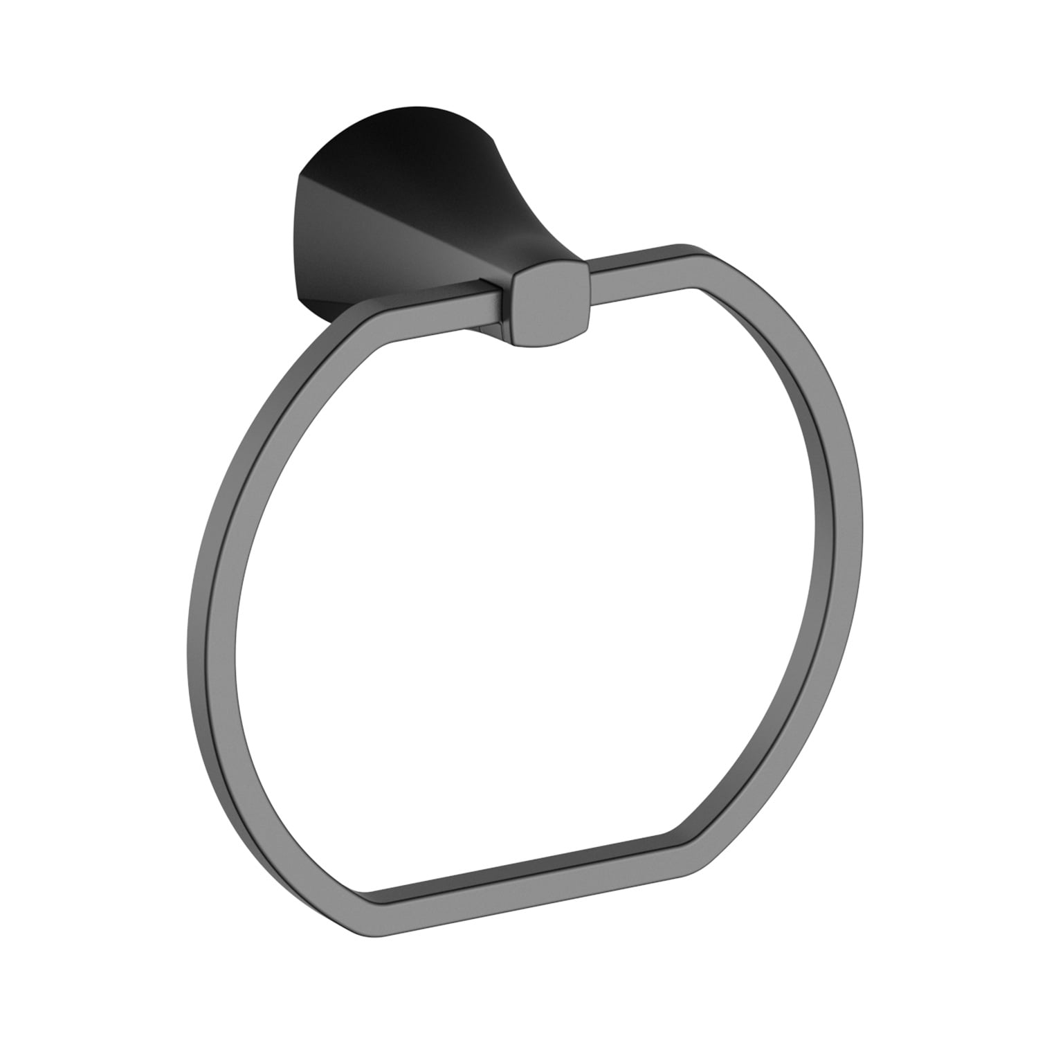 Better Homes & Gardens Simple Flare Wall Mount Towel Ring, Matte Black