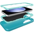 thumbnail image 5 of Galaxy S24 Plus Case S24+ Plus Case for Samsung Galaxy S24 Plus Case Military Drop Shockproof  Rugged 3 in 1 Protection Cover for Galaxy S24+ Plus Phone Case (Teal+Light Green), 5 of 14