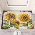 thumbnail image 2 of Grey Sunflower Flowers (3) Welcome Doormat for Indoor/Outdoor Entrance Grey Sunflower Flowers (3) Decoration Door Mat Kitchen Door Mat Bedroom Doormat 17x30 Inch, 2 of 6