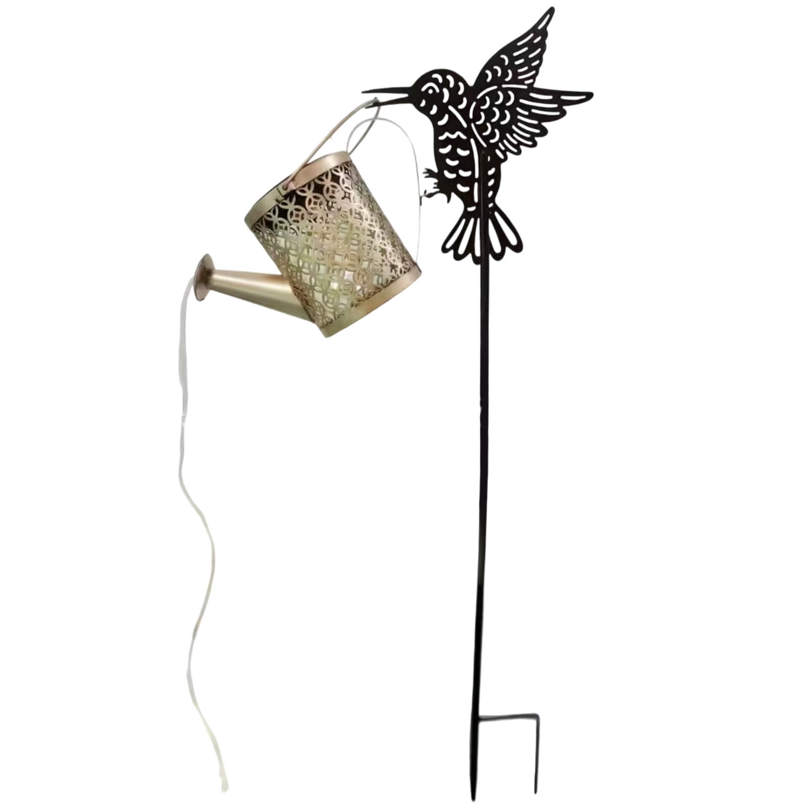 Solar Powered Decorative Birds Flower Ground Light,Resin Garden Patio Ambiance Lamp Outdoor Decor