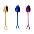 thumbnail image 4 of 2X Gold Creative Stainless Steel 304 Small Shovel Spoon Design Gold-Plated Tableware Coffee Spoon Ice Cream Soup Spoon, 4 of 5