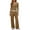 Camel, variant on New Fashion Women's Casual Sets Long-sleeved T-shirt Wide-leg Trousers Sportswear Women's Clothing conjuntos de pantalones