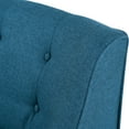 thumbnail image 6 of Christopher Knight Home Mid-Century Modern Accent Armchair, Hand-Tufted Back, Solid Wood Legs, Navy Blue, 6 of 13