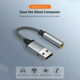 thumbnail image 4 of USB External Sound Card Adapter, 3.5mm to USB, DAC Chip, Noise Filtering, for PC, Laptop, 4 of 7