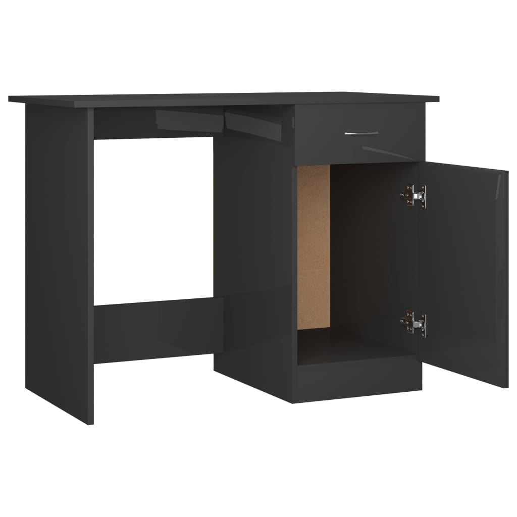 vidaXL Desk Standing Computer Desk Office Desk with Drawer Engineered Wood