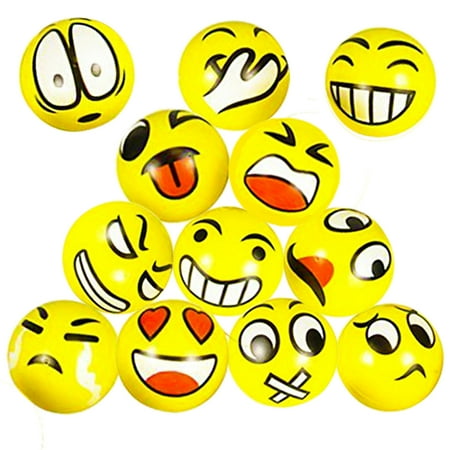 Novelty Stress Balls - Emoji Stress Squeeze Balls (15 Pack) Fun Novelty Party Favor Holiday Class and Therapy Gift (Other Packs Available)