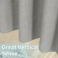 thumbnail image 5 of Grey Linen Curtains 90 Inch for Bedroom, Grommet Thick Linen Textured Burlap Curtains Light Filtering Privacy Drapes for Living Room/French Door, Set of 2, 52 x 90 Inch, 5 of 15