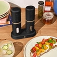 thumbnail image 5 of Beautiful 3-Piece Rechargeable Electric Salt and Pepper Grinder Set with Charging Base, Black Sesame by Drew Barrymore, 5 of 7