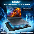 thumbnail image 3 of KLIM V8 Gaming Laptop Cooling Pad with 8 Fans + Gaming Laptop Cooler + Stable RGB Laptop Stand with Fan + Compatible up to 17" + 2 USB Ports + Phone Holder + 5 Year Warranty, 3 of 7
