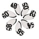 thumbnail image 1 of 7x Golf Club Headcover Iron Head Covers Impermeable 60 degree, 48 degree, 50 degree, 52 degree, 54 degree, blanco Cola Cubiertas de cabeza de hierro de golf, 1 of 8