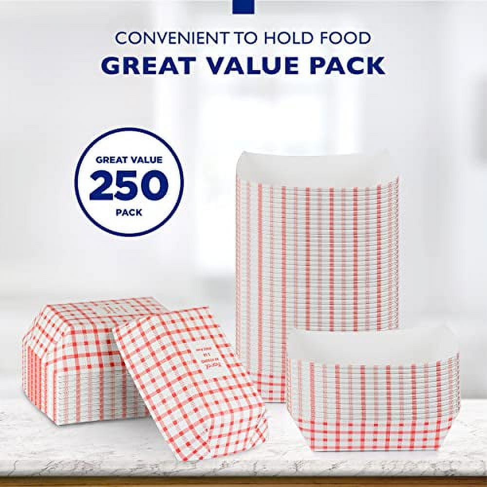 Fit Meal Prep [250 Pack] 2 Lb Paper Food Boats Heavy Duty - Want It All