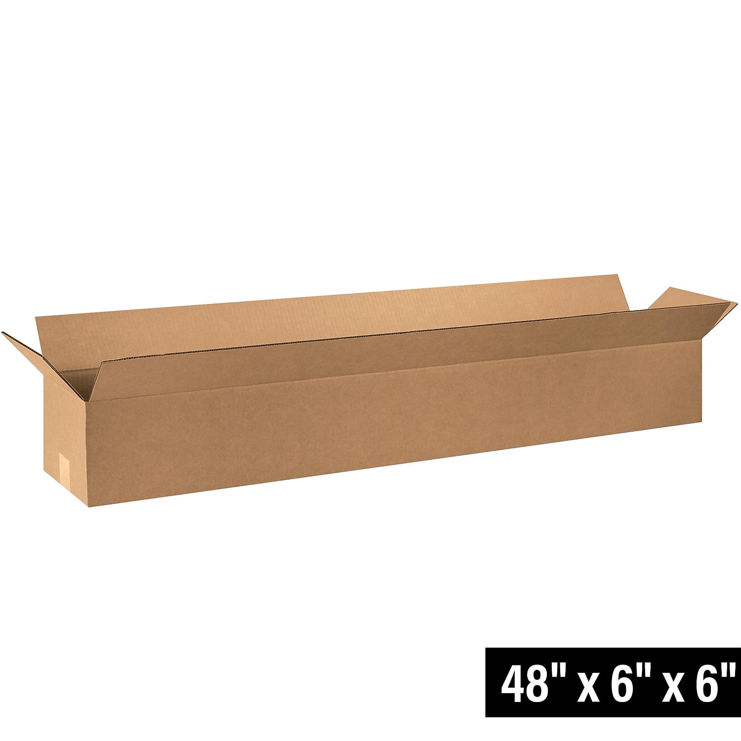 Box Partners Long Corrugated Boxes 48" x 6" x 6" Kraft 25/Bundle 4866