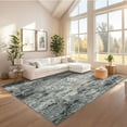 thumbnail image 2 of Gaderth 8x10 Large Area Rug for Living Room Bedroom, Modern Abstract Striped Rug with Stain Resistant Non Slip, Washable Faux Wool Low Pile Carpet for Dining Room Dorm Nursery Office, 2 of 7