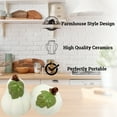 thumbnail image 2 of Ceramic White Salt and Pepper Shakers Set, 2pcs Pumpkin and Squash Farmhouse Cute Kitchen Decor for Home Autumn Harvest Thanksgiving Dinner Party Seasoning Holder and Holiday Gifts, 2 of 7