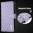 thumbnail image 4 of TECH CIRCLE Galaxy S21 FE 5G Case, Durable PU Leather Drop Proof Magnetic Flip Kickstand Lanyard Strap Wristlet Zipper Card Holder Phone Case Cover for Samsung Galaxy S21 FE 5G Phone, Purple, 4 of 8