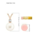 thumbnail image 3 of ANGARA Freshwater Cultured Pearl V-Bale Pendant in 14K Rose Gold for Women | June Birthstone, Birthday, Anniversary, Jewelry Gift for Women | Pearl Necklace, 3 of 7