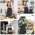 thumbnail image 5 of Cooking Apron Kitchen Chef Waiter Bib Apron With 2 Pockets For Men Women,1pc, 5 of 5