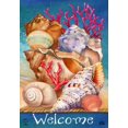 thumbnail image 3 of Briarwood Lane Seashell Welcome Summer House Flag, 3 of 4