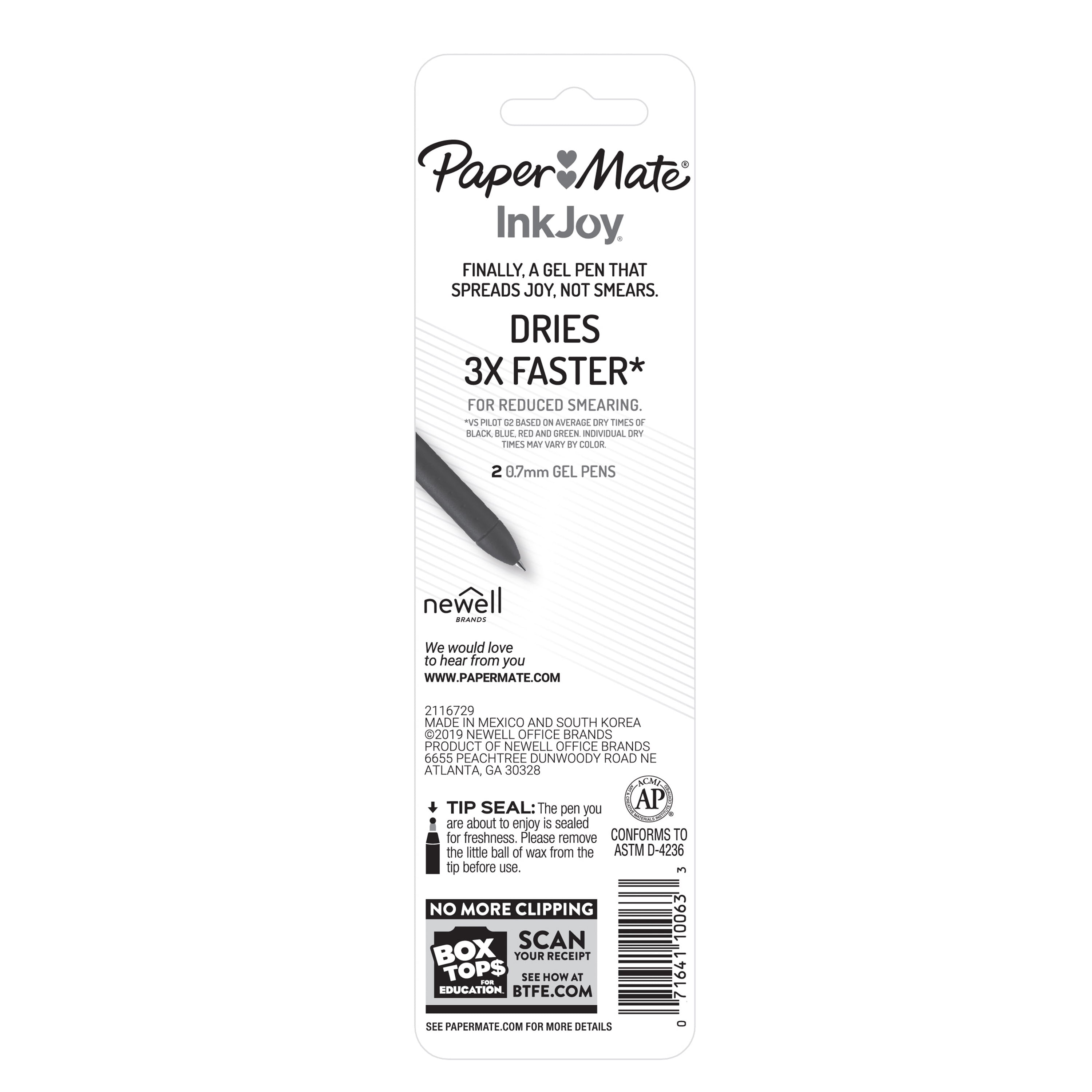 PAP2003996 - Paper Mate InkJoy Gel Pen - Retractable - Black