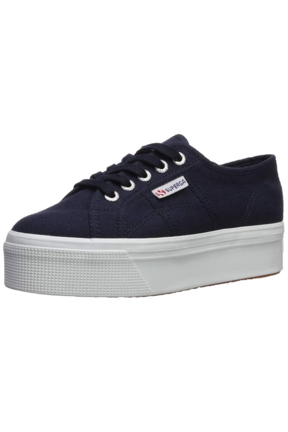 2790 Low-Top Sneakers Navy Blue White Platform Wedge Lace Up Sneaker (9)