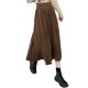 thumbnail image 5 of Txlixc Falda plisada de terciopelo para mujeres casual color sólido falda elástica de cintura a larga en otoño, adecuada para usar en la calle Txlixc moda, 5 of 9
