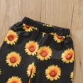thumbnail image 5 of Bobifish Baby Girls Summer Outfit Set Solid Color Ribbed Cami Vest Top With Sunflower Flower Print Pants Two Piece Breathable Casual Outfit Sets, 5 of 9