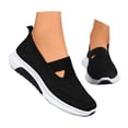 thumbnail image 3 of ibiyuan Wide Walking Shoes for Women Adjustable Upper Women's Walking Shoes Mesh Knitted Platform Non- Women Sneakers Soft Hands-Free Mary Jane Shoes Women Sports Shoes, 3 of 8