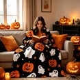 thumbnail image 4 of Nkmbld Halloween Flannel Throw Blanket 40"x50", Soft Fuzzy Plush Throw Blanket for Chairs Sofa or Bed, Luxury Flannel Lap Blanket Farmhouse Fall Decor, 4 of 8