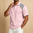 thumbnail image 6 of Fabrcox Mens Polo Shirts Short Sleeve Collared Henley Linen T Shirts for Men Breathable Relaxed Fit Color Block Travel Workout Golf Shirt for Men L, 6 of 7