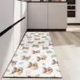 thumbnail image 4 of White Highland Cow Leaf Pattern Kitchen Rug Mat,Kitchen Runner Rugs Non Skid Washable,Decorative Kitchen Floor Mats for Kitchen,Sink,Laundry,17"X47", 4 of 5