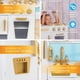 thumbnail image 3 of Kids House Cocina de Madera Elite White, Cocinita de Juguete para Niña Color Blanco con Dorado, Detalles de Lujo, con Puertas Que Abren y Cierran de Verdad, 3 of 5
