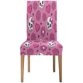 thumbnail image 2 of ZHANZZK Pattern with Flowers and Skulls Stretch Chair Cover Protector Seat Slipcover for Dining Room Hotel Wedding Party Set of 6, 2 of 6
