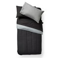thumbnail image 6 of The Complete Dorm Essentials Value Pack in Blake Black and Gray, 21-Piece Twin XL Bedding Comforter Set, With Bonus Mattress Topper, Sheets, Pillows, 100% Cotton Towels, & Storage by Dawn, 6 of 8