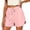 #H-Hot Pink, variant on TRUNZI Summer Shorts for Women Drawstring High Rise Stretchy Waist Baggy Fit Side Split Casual Pull On Sweat Shorts with Pockets
